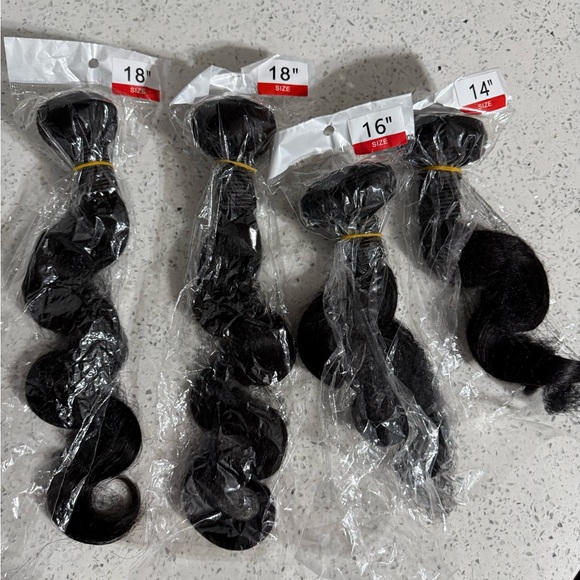 Premium Black Hair Extensions Set